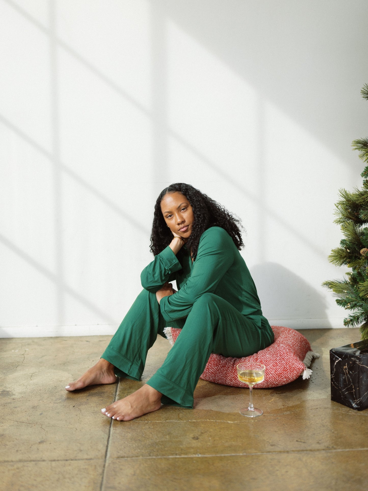 Modal Stretch Pajama Set - Emerald